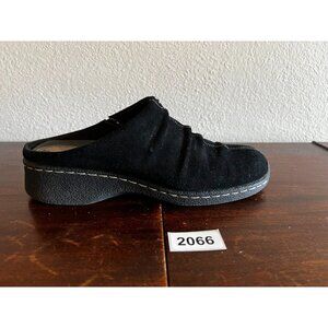 Naturalizer Kaira Clog Mule Shoes Womens 8M Black Suede Comfort Slip On Solid